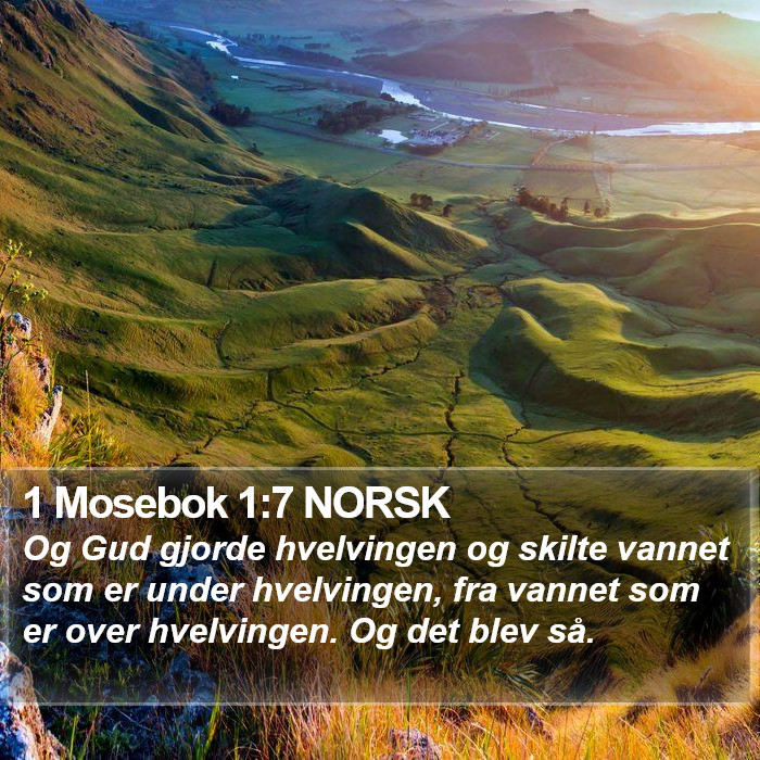 1 Mosebok 1:7 NORSK Bible Study