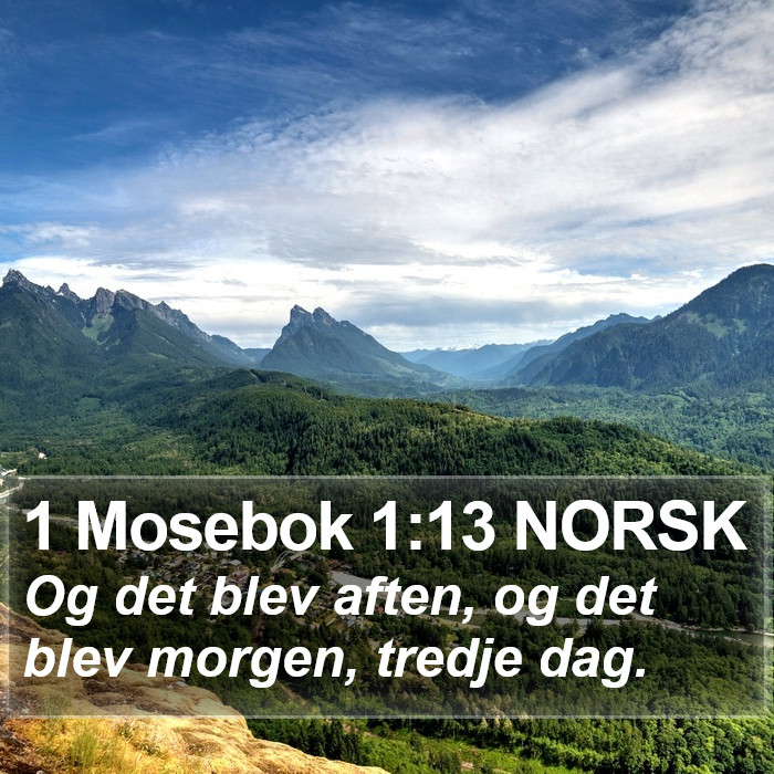 1 Mosebok 1:13 NORSK Bible Study