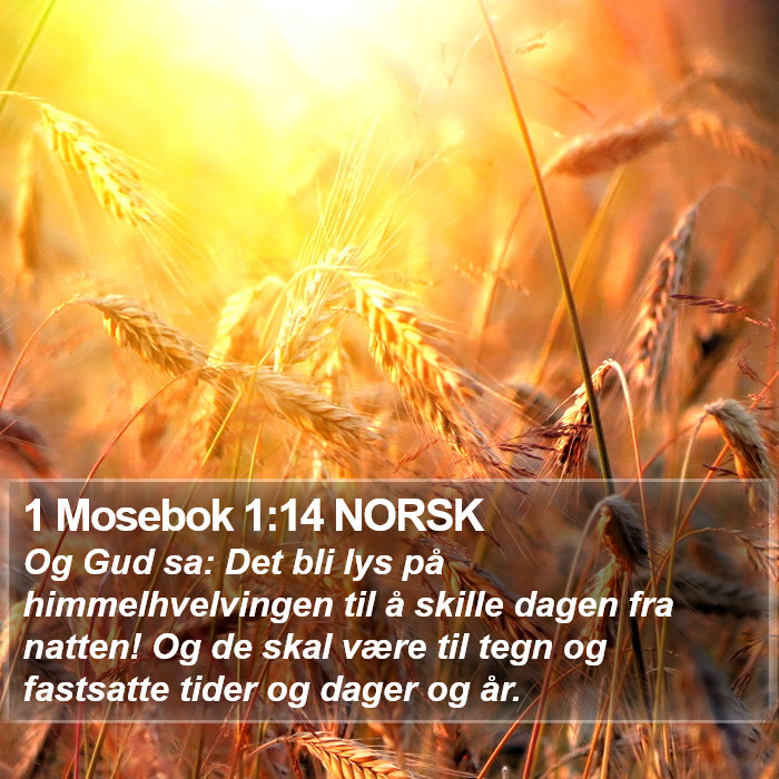 1 Mosebok 1:14 NORSK Bible Study