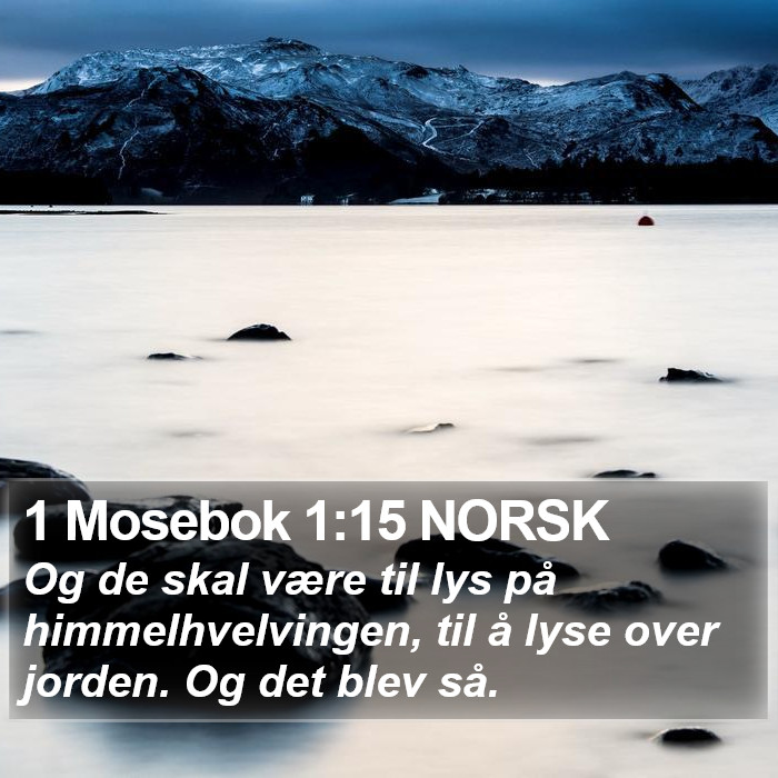 1 Mosebok 1:15 NORSK Bible Study