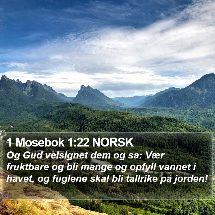 1 Mosebok 1:22 NORSK Bible Study