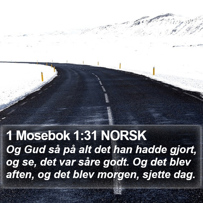 1 Mosebok 1:31 NORSK Bible Study