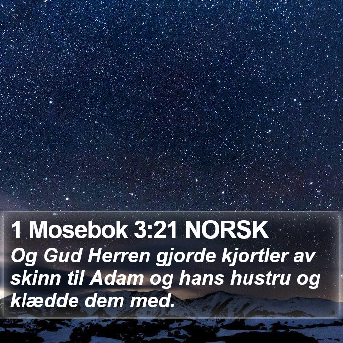 1 Mosebok 3:21 NORSK Bible Study