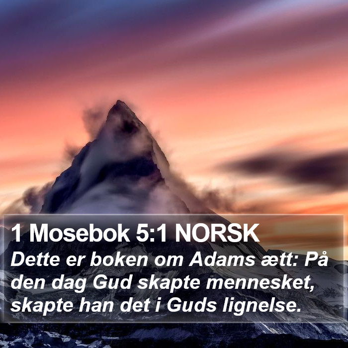 1 Mosebok 5:1 NORSK Bible Study