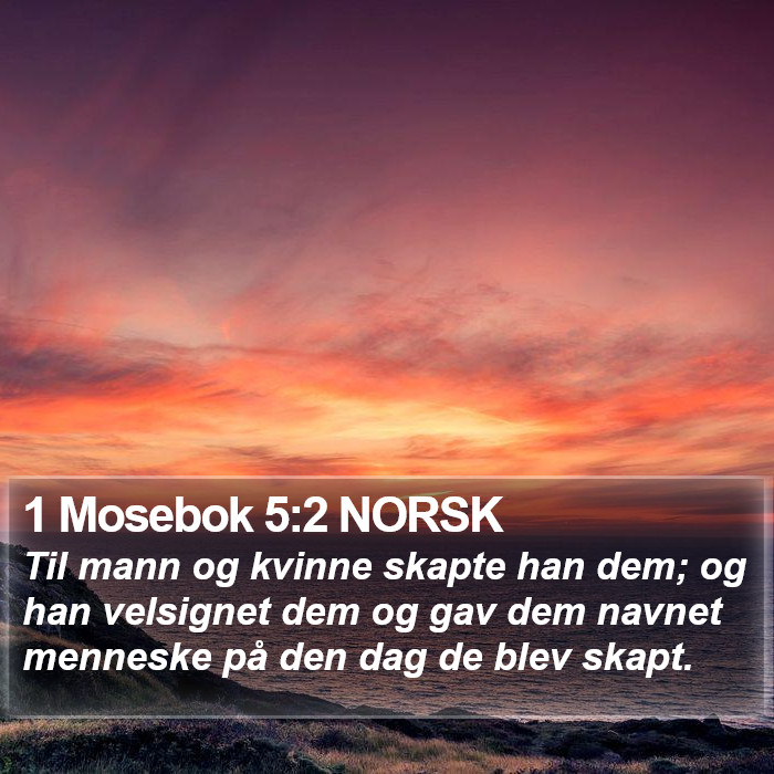 1 Mosebok 5:2 NORSK Bible Study