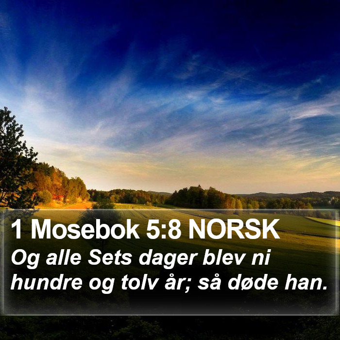 1 Mosebok 5:8 NORSK Bible Study