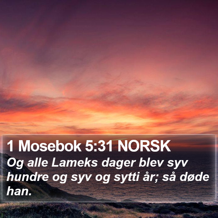 1 Mosebok 5:31 NORSK Bible Study