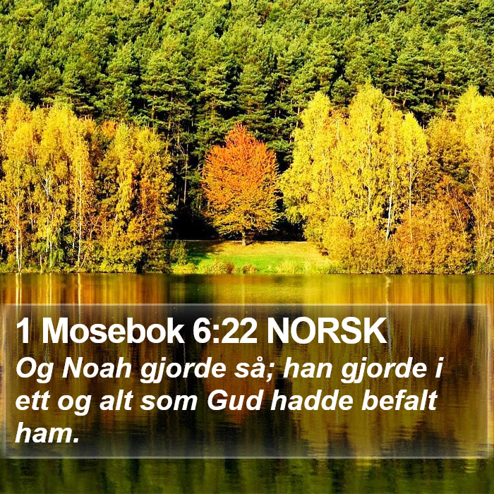 1 Mosebok 6:22 NORSK Bible Study