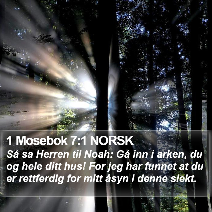 1 Mosebok 7:1 NORSK Bible Study