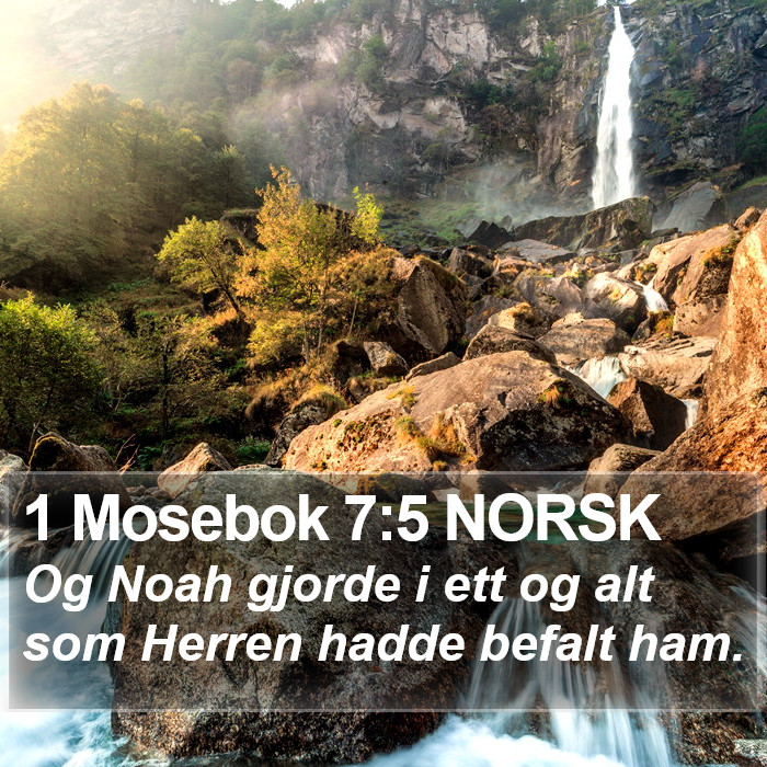 1 Mosebok 7:5 NORSK Bible Study