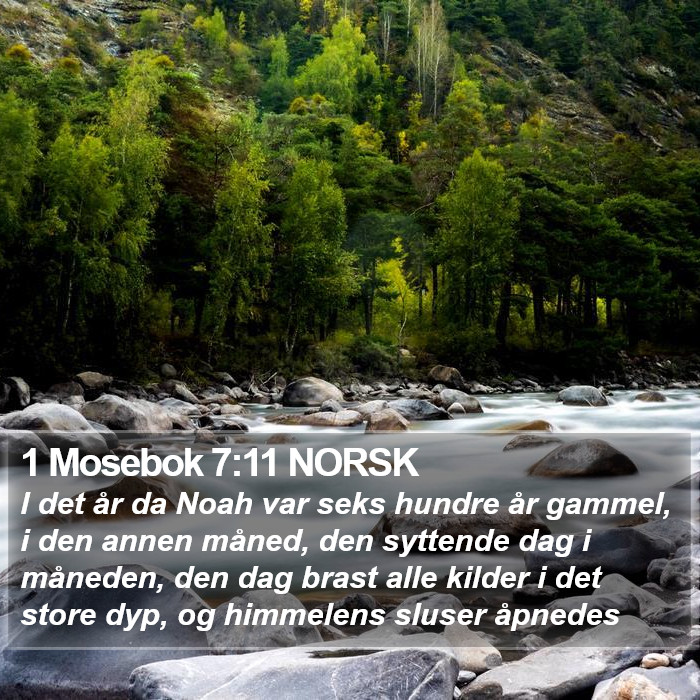 1 Mosebok 7:11 NORSK Bible Study