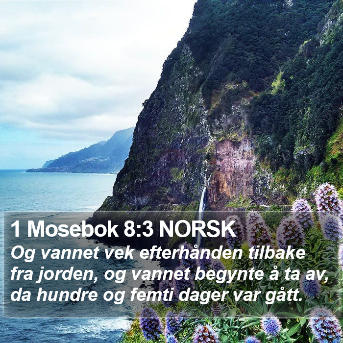 1 Mosebok 8:3 NORSK Bible Study