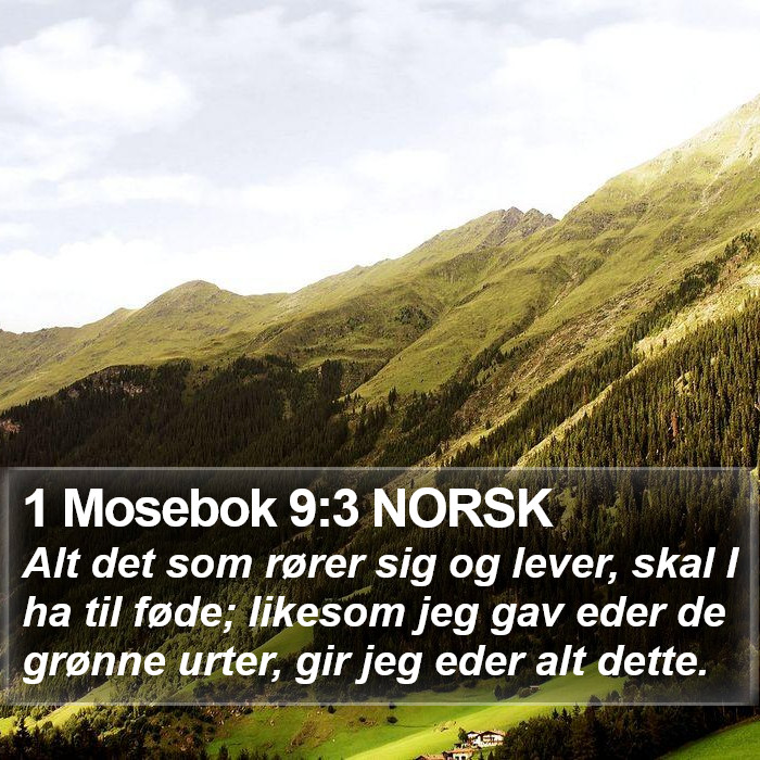 1 Mosebok 9:3 NORSK Bible Study