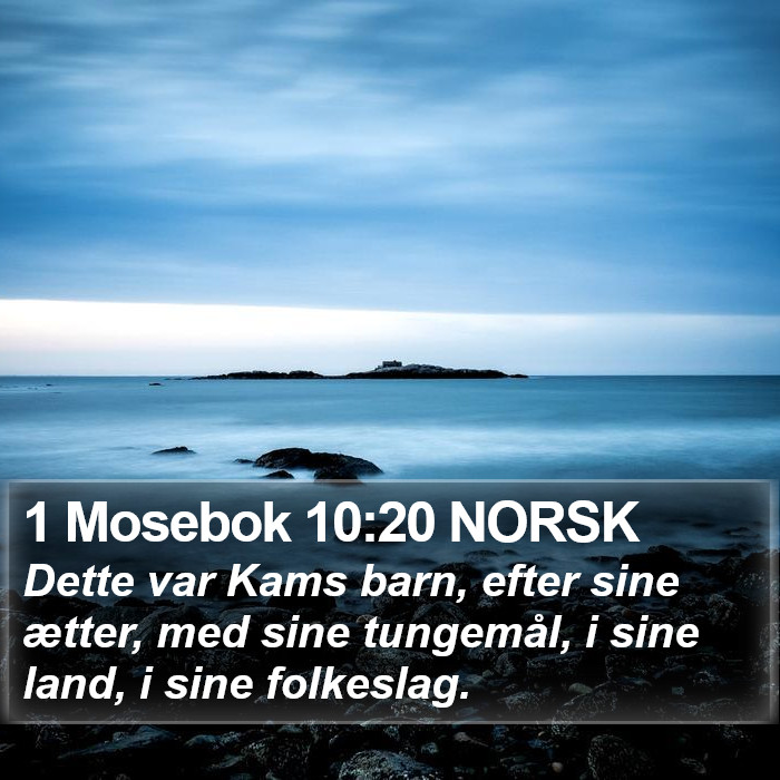 1 Mosebok 10:20 NORSK Bible Study