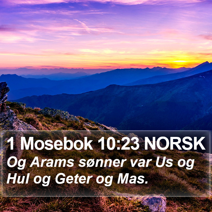 1 Mosebok 10:23 NORSK Bible Study