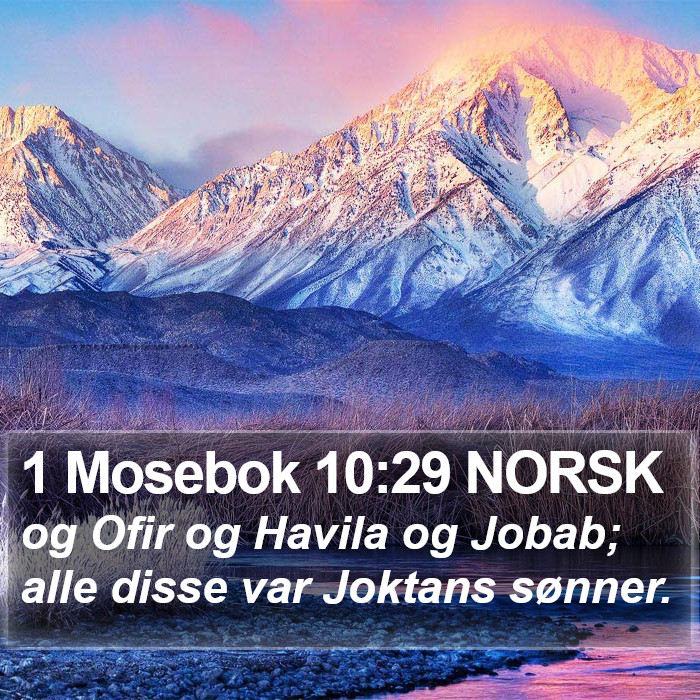 1 Mosebok 10:29 NORSK Bible Study