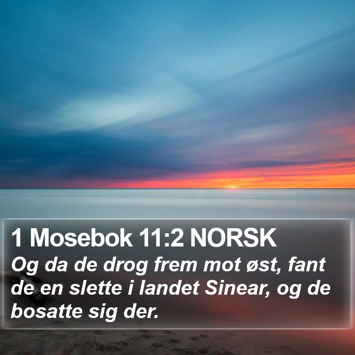 1 Mosebok 11:2 NORSK Bible Study