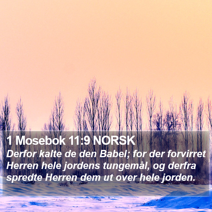 1 Mosebok 11:9 NORSK Bible Study