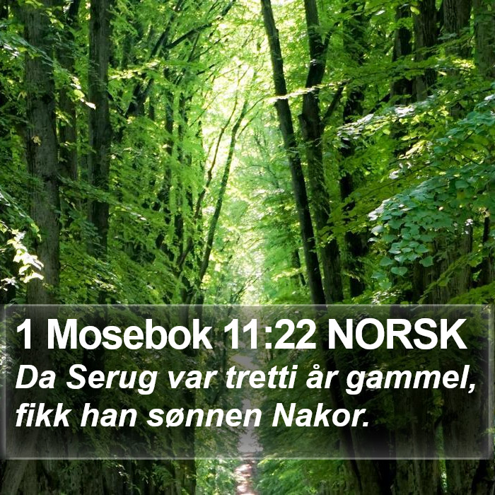 1 Mosebok 11:22 NORSK Bible Study