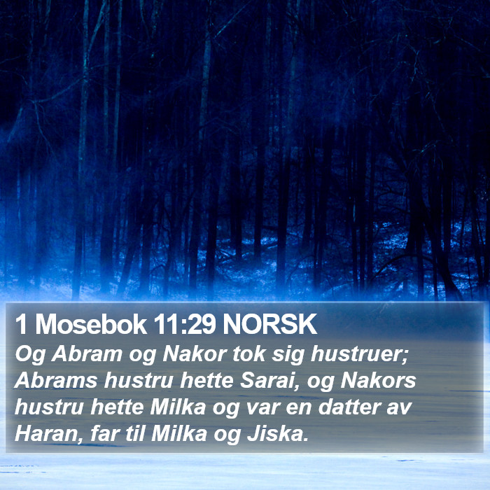 1 Mosebok 11:29 NORSK Bible Study