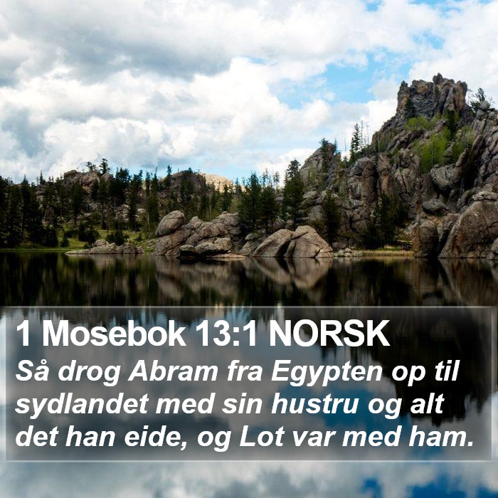 1 Mosebok 13:1 NORSK Bible Study