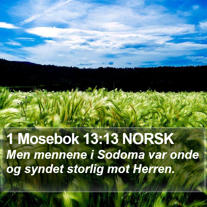 1 Mosebok 13:13 NORSK Bible Study