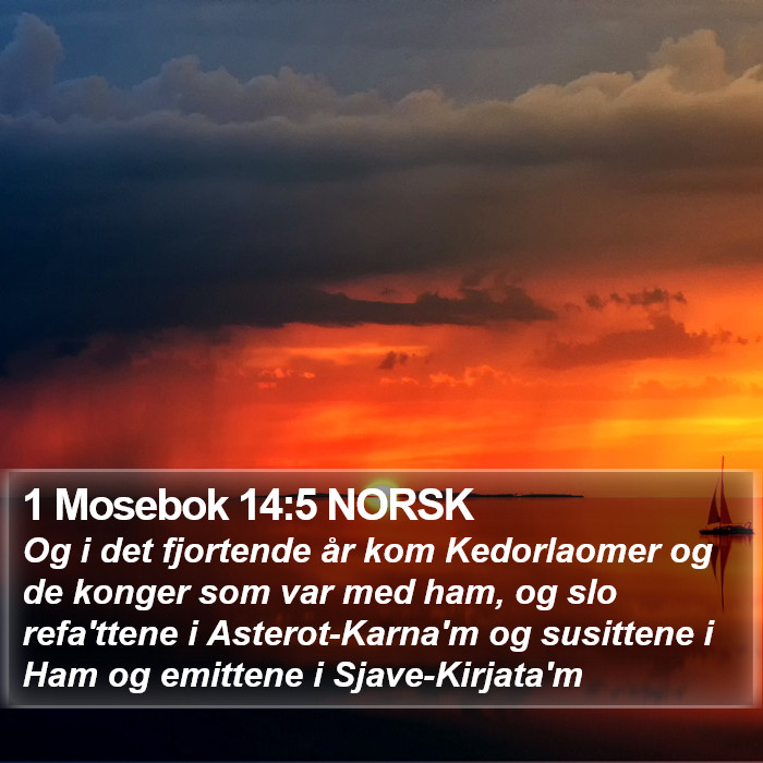 1 Mosebok 14:5 NORSK Bible Study