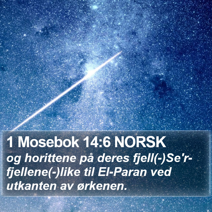 1 Mosebok 14:6 NORSK Bible Study