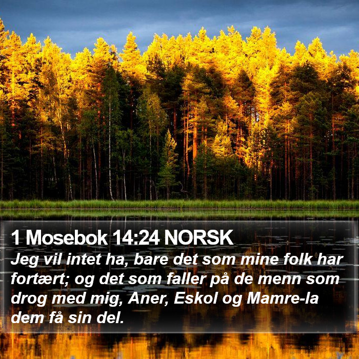 1 Mosebok 14:24 NORSK Bible Study