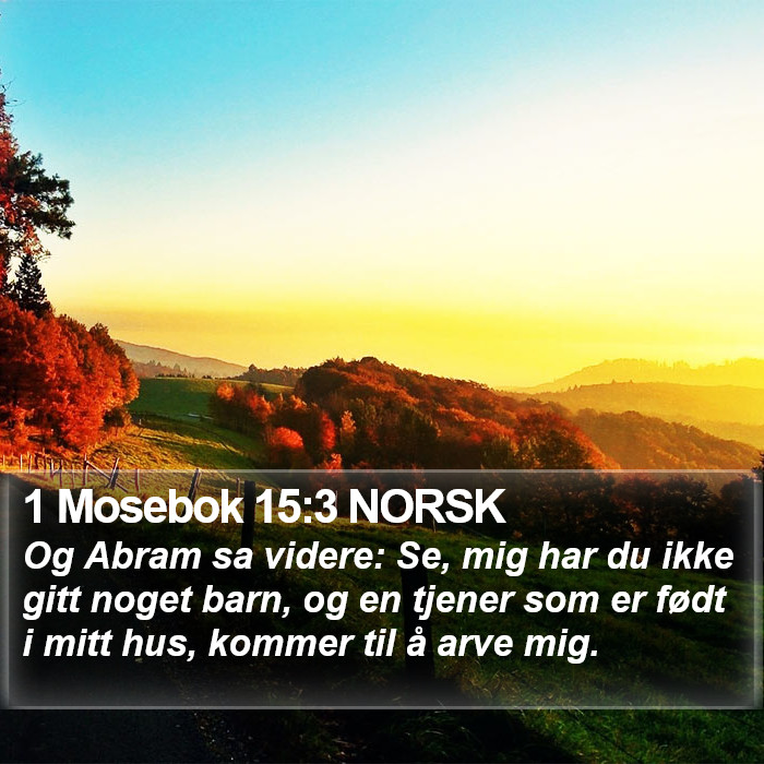 1 Mosebok 15:3 NORSK Bible Study