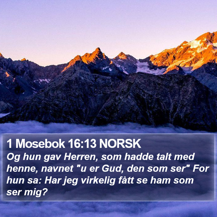 1 Mosebok 16:13 NORSK Bible Study