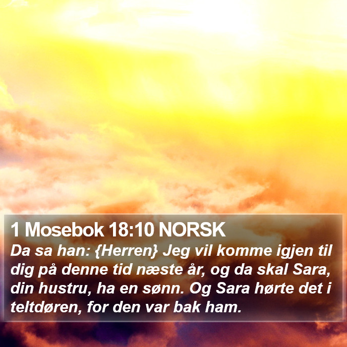 1 Mosebok 18:10 NORSK Bible Study