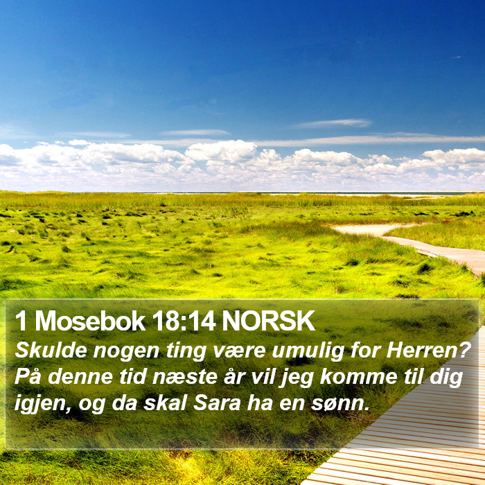 1 Mosebok 18:14 NORSK Bible Study