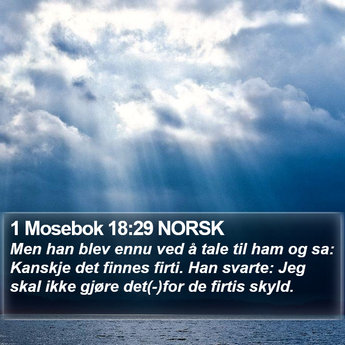 1 Mosebok 18:29 NORSK Bible Study