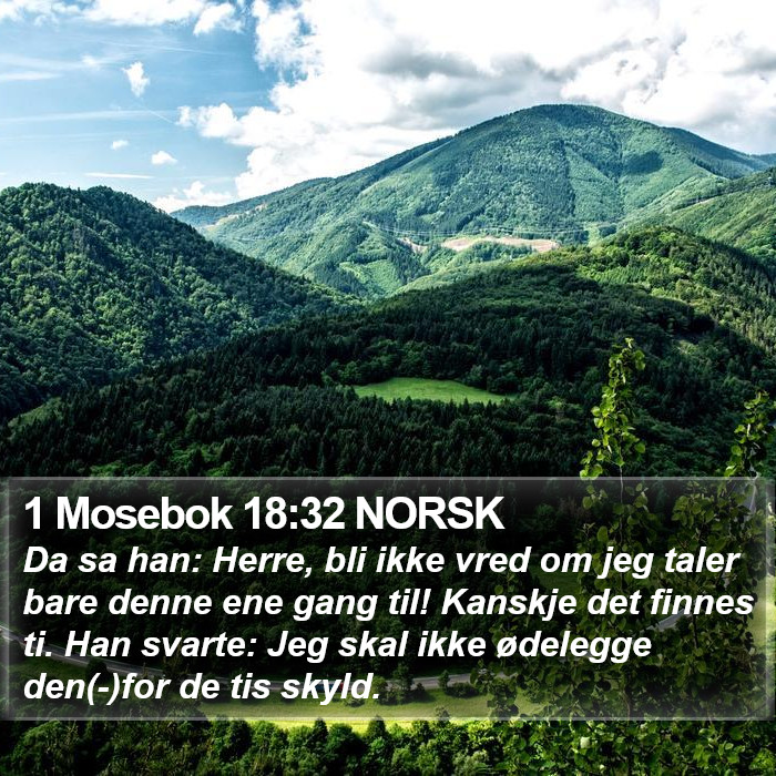 1 Mosebok 18:32 NORSK Bible Study