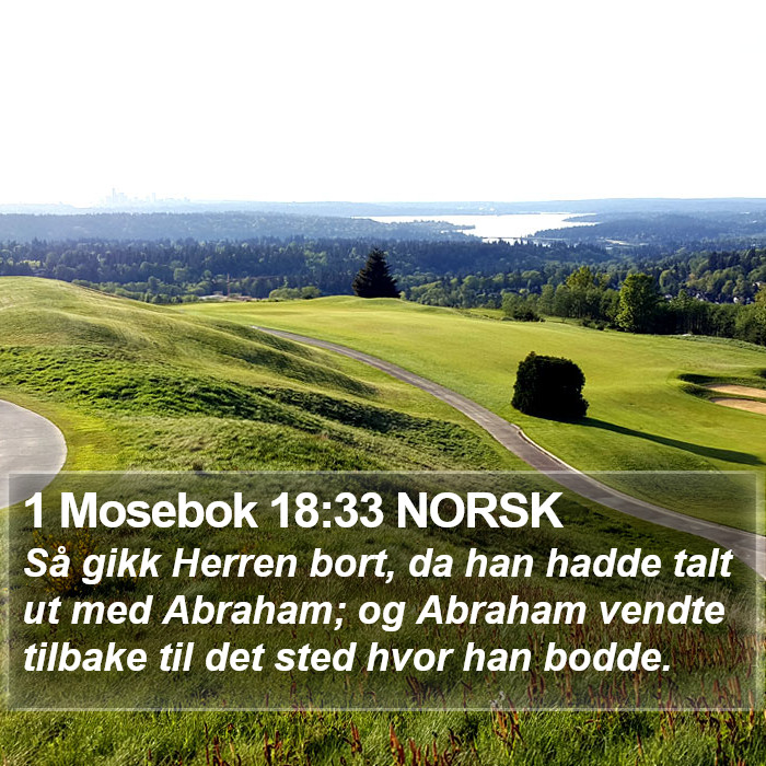 1 Mosebok 18:33 NORSK Bible Study