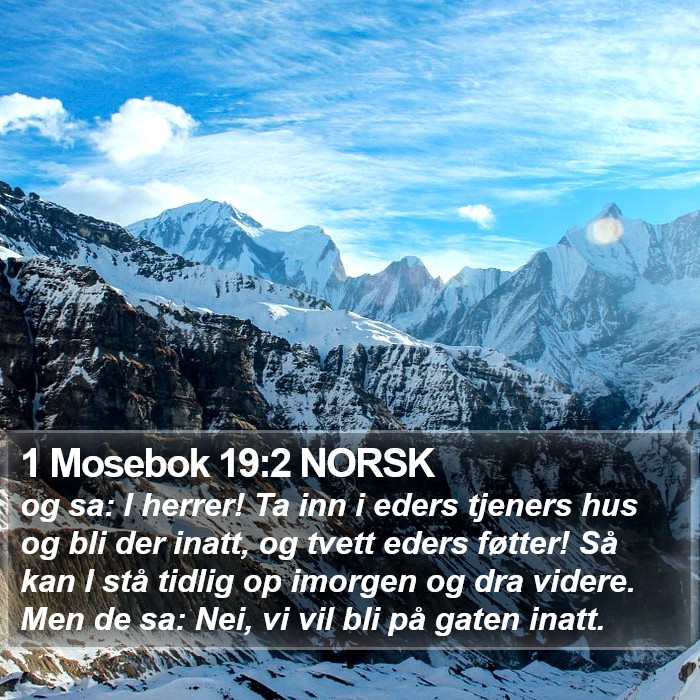 1 Mosebok 19:2 NORSK Bible Study