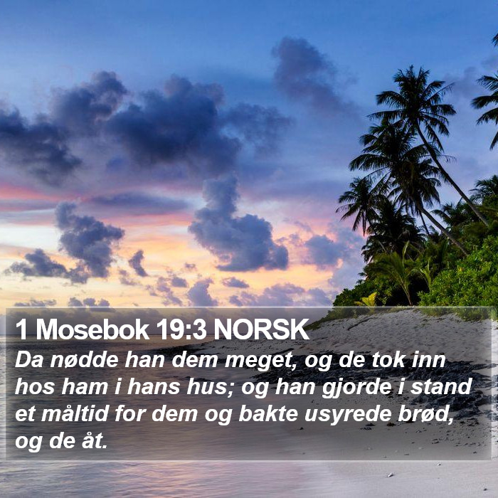 1 Mosebok 19:3 NORSK Bible Study