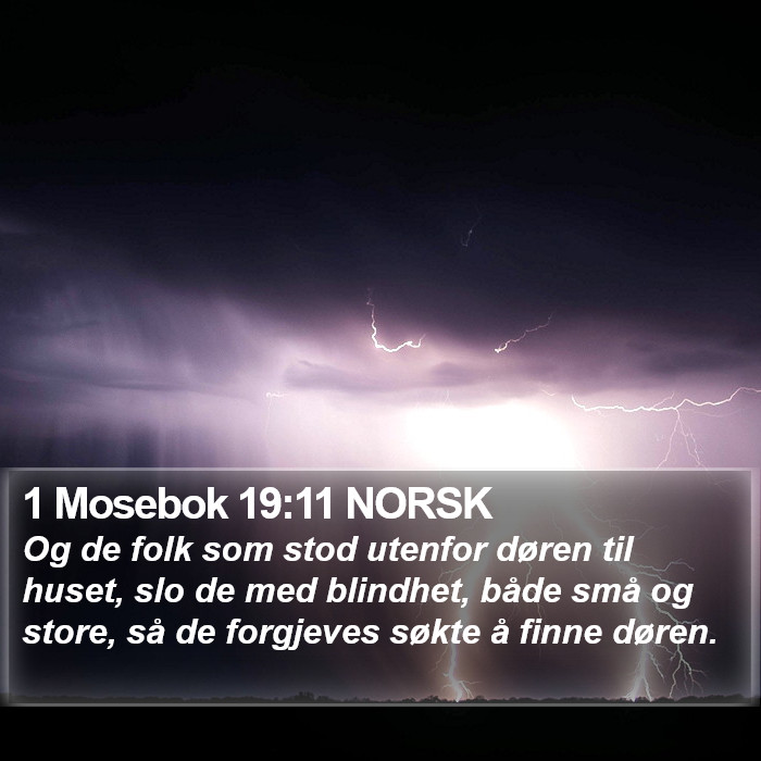 1 Mosebok 19:11 NORSK Bible Study