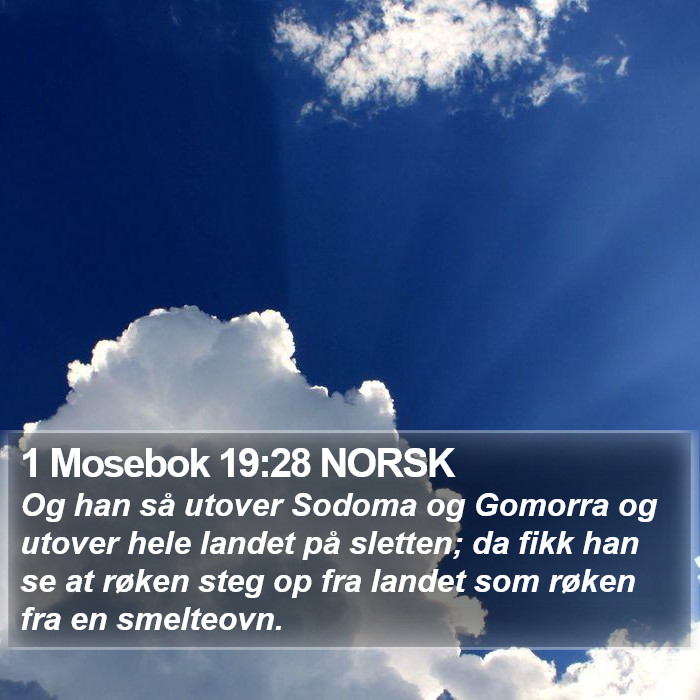 1 Mosebok 19:28 NORSK Bible Study