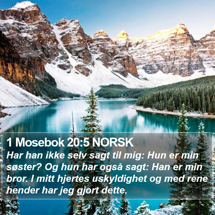 1 Mosebok 20:5 NORSK Bible Study