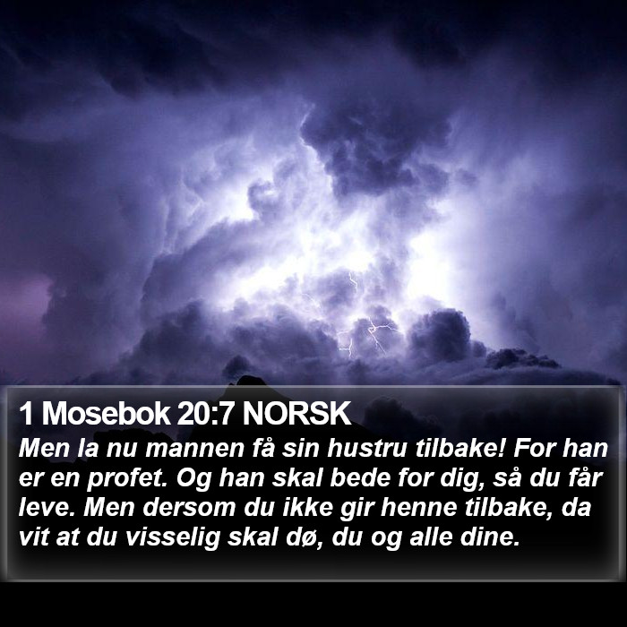 1 Mosebok 20:7 NORSK Bible Study