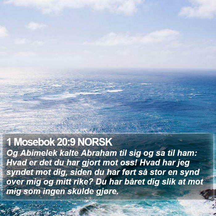 1 Mosebok 20:9 NORSK Bible Study