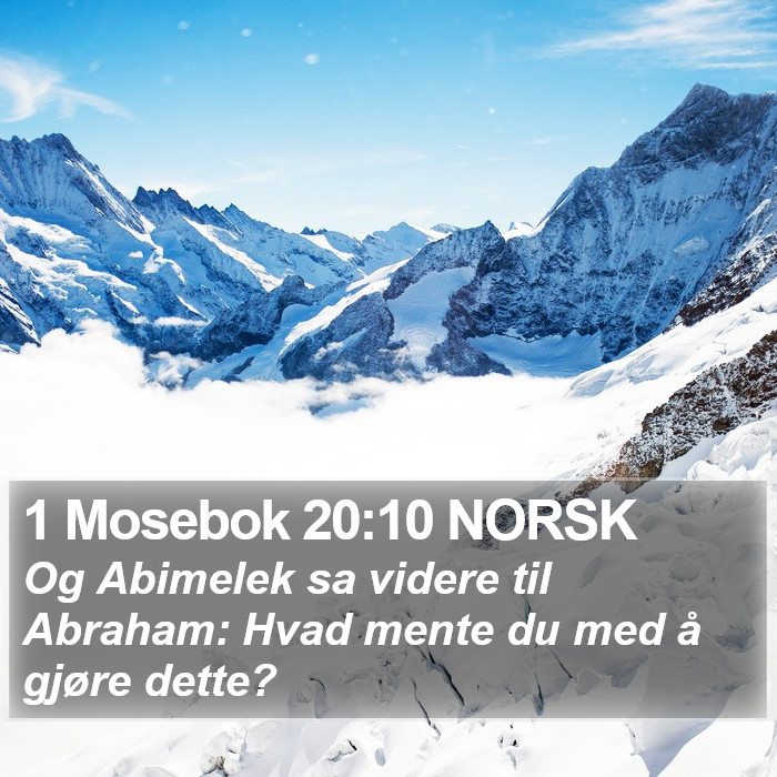 1 Mosebok 20:10 NORSK Bible Study