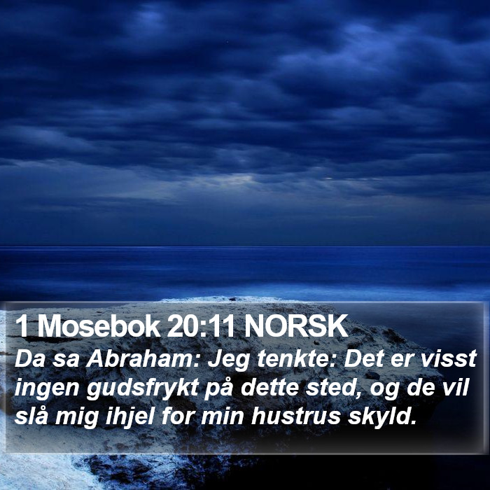 1 Mosebok 20:11 NORSK Bible Study