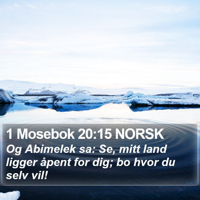 1 Mosebok 20:15 NORSK Bible Study