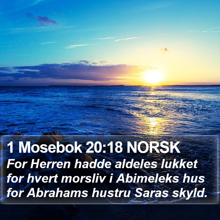 1 Mosebok 20:18 NORSK Bible Study