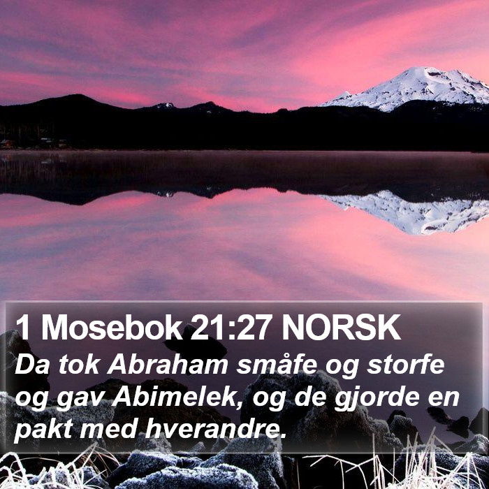 1 Mosebok 21:27 NORSK Bible Study