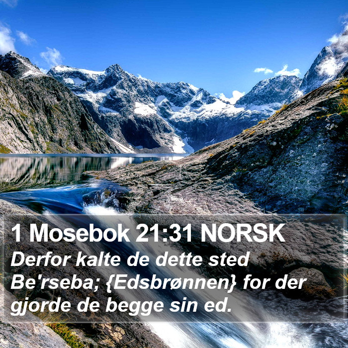 1 Mosebok 21:31 NORSK Bible Study