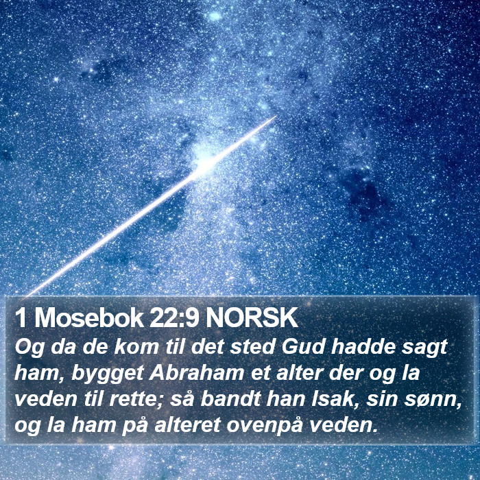 1 Mosebok 22:9 NORSK Bible Study